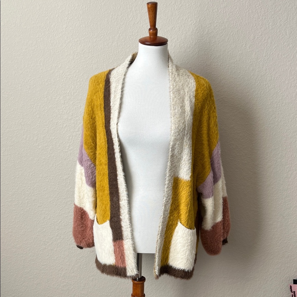 Anthropologie color block cardigan